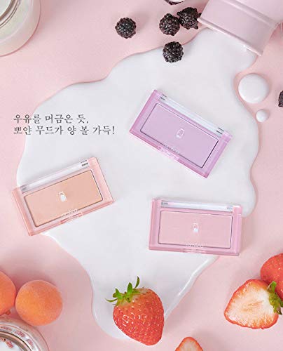 rom&nd Better Than Cheek Milk Series Blush W01 ODI MILK - K-Beauty Soft Blurring Matte Powder for Natural, Buildable Flush & Poreless All-Day Wear