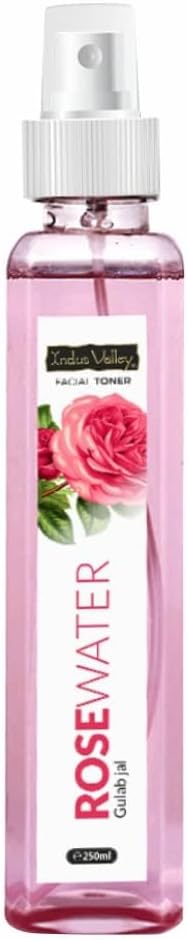 INDUS VALLEY Rosewater - Refreshing Face Mist with Damask Rose, All Skin Types - Hydrating Rose Water Spray for Glowing Skin Care - No Dyes or Alcohol, Hypoallergenic, Vegan 8.451fl. oz