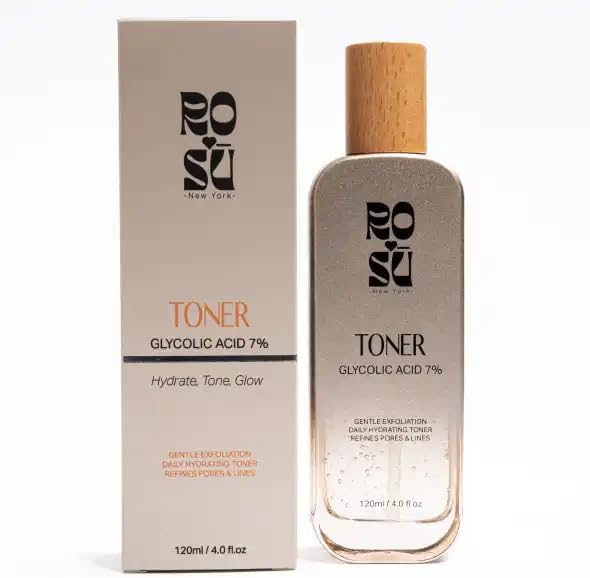 Glycolic Acid 7% Toner - 120 ml Exfoliating Facial Toner, Pore Minimizing, PH Balancing, Alcohol-Free Formula for All Skin Types,Use Daily for Refreshing and Hydrate Skin