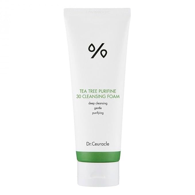 Dr.Ceuracle Tea Tree Purifine 30 Cleansing Foam - Full Body Cleansing Foam That Also Moisturizes, and Protects Skin - Non-Allergenic - Non sensitizing - Daily Hydrating Skin Anti Acne - 150ml/5.07oz