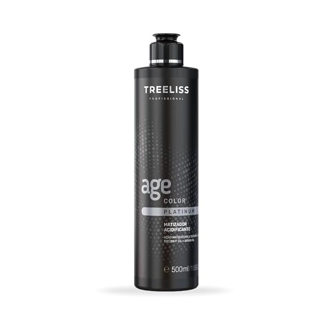 Tree Liss Matizador Platinum Age Color 500Ml Platinum effect Tinting Hair Mask Toner remove orange tones