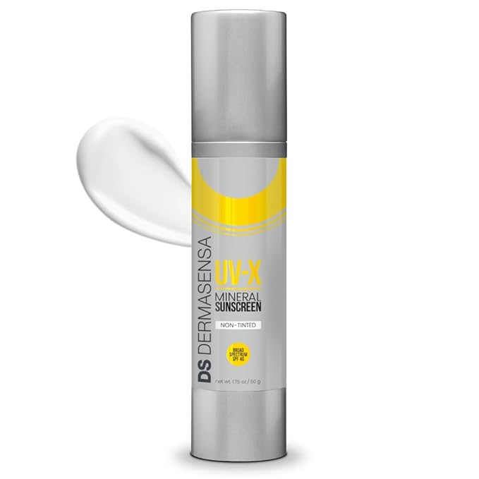 UV-X Mineral Sunscreen SPF 40 – Broad Spectrum Daily Facial Sunscreen, 1.75 oz (50g) (Non-Tinted)
