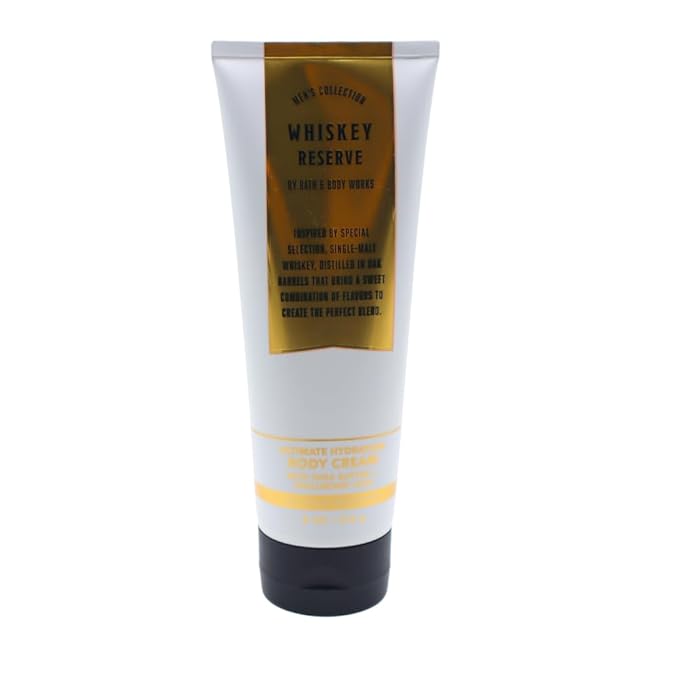 Bath & Body Works WHISKEY RESERVE Men's Collection Ultimate Hydration Body Cream Gift Set with a Red Bow for Holidays - Pack of 2