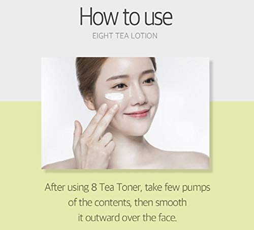BOM Eight Tea Cleansing Foam 5.07 fl.oz & Toner 5.07 fl.oz & Lotion 4.05 fl.oz Bundle