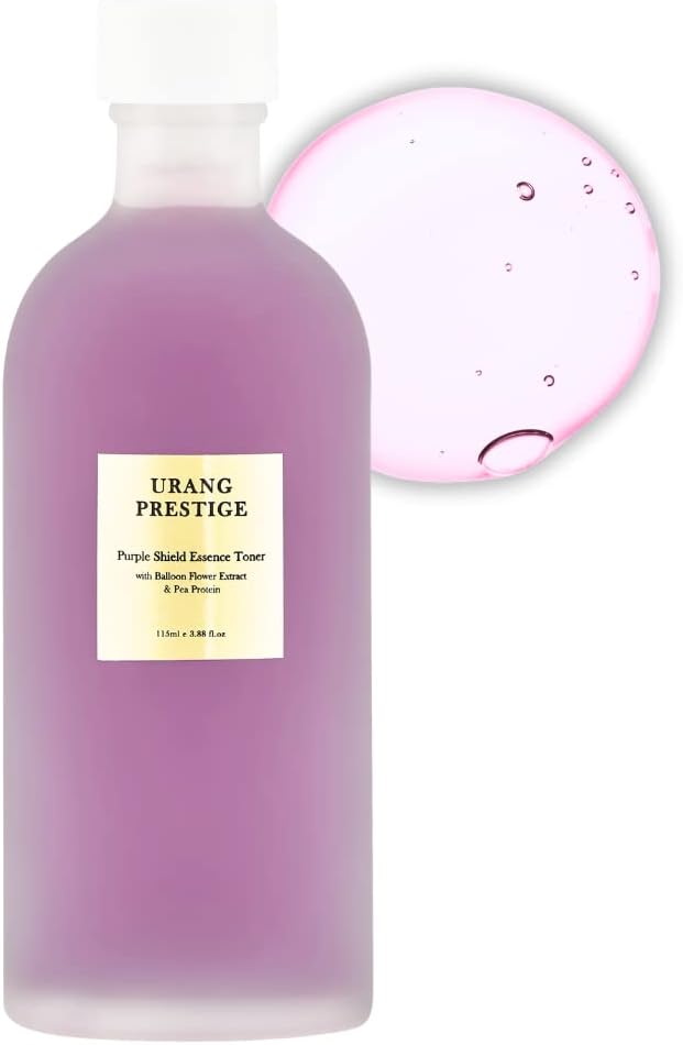 URANG Prestige Purple Shield Essence Toner, 3.88 Fl | Alcohol-Free | Premium Natural & Organic Skin Care Contains Organic Balloon Flower Extract |Tested for Anti-Aging & Anti-Oxidant | Cruelty-Free