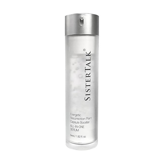 Sistertalk Energetic Rose of Jericho Capsule Booster All In One Serum 1.82 fl oz – Deep Hydration, Visible Micro-Capsules, Water-Gel Texture, Airless Pump, All Skin Types, Vegan