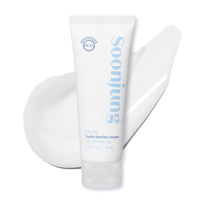 ETUDE SoonJung Hydro Barrier Cream | 92.5% Moisturizing Ingredients, Gel Formula for Soothing, pH Balanced Moisturizer for Hydrating, Panthenol, Madecassoside, Non-comedogenic, 2.53 Fl Oz (Tube Type)
