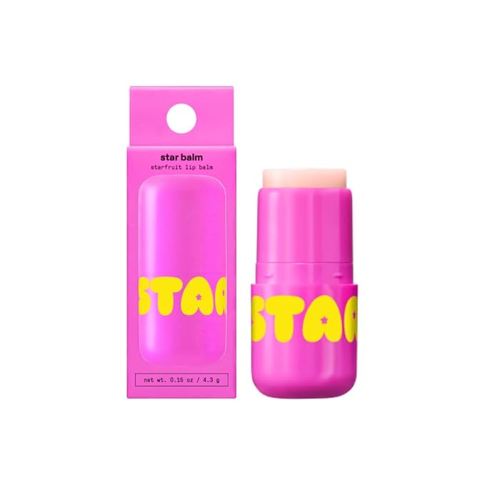 Starface Star Balm Starfruit, Hydrating Lip Moisturizer with Shea Butter, Cocoa Butter, and Coconut Oil, Juicy Starfruit Flavor (0.15 oz)