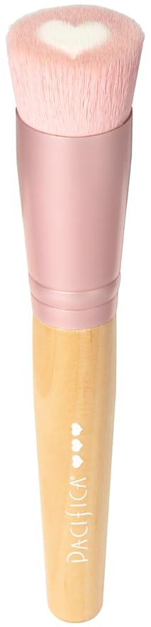 Pacifica Foundation Brush - for Makeup Blending Cream & Liquid Make Up - Makeup Brush for Foundations, Blush, Bronzer, Highlighting & Setting Powder - Beauty Tools for Skin Care, Vegan & Cruelty-Free