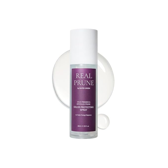 RATED GREEN Real Prune Color Protecting Hair Mist | Organic Cold Brewed Rosemary & Color Fixing Polymers | For Color Treated Hair | Silicone-Free, Korean Hair Care | 2.70 fl. oz