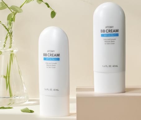 BB Cream SPF30 PA++ 40ml – Flawless Lightweight Coverage for Skin Tone, Moisturizing UV Protection Balm, Compact Korean Face Base for Brightening and Skin Care
