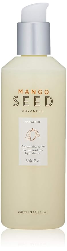 The Face Shop Mango Seed Moisturizing toner | Intense Hydrating & Nourishing Toner with Subtly Sweet-Scented for Dry Skin | Rich & Everlasting Skin Moisturization, 5.4 Fl Oz