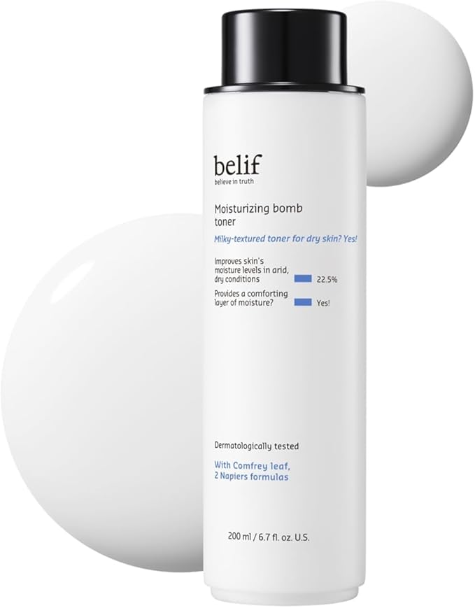 belif Milky Ceramide Toner – Strengthens Skin Barrier, Soothing & Repair Serum Essence, Ultra-Hydrating 2-in-1 Toner & Moisturizer, Korean Skincare, 5.07 Fl Oz