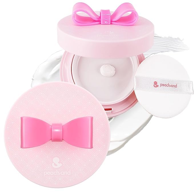 peach and Kids Sunscreen, Mineral Sunscreen SPF50+ PA++++, Tested for Sensitive Skin, Baby & Toddler Gentle Formula, Non-Greasy, Kids Travel Essentials (Pink Ribbon)