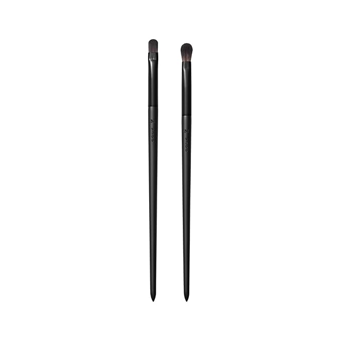 Morphe Vegan Bold Eyeshadow Brush Crease Duo - Vegan Makeup Brushes for Powder, Cream & Liquid Formulas - Cutting-Edge Synthetic Bristles - Includes V206 & V300 (2 Count)
