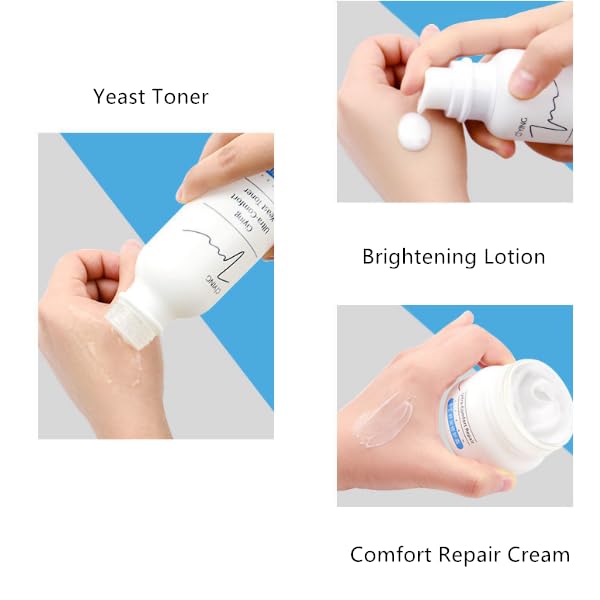 Ultra Comfort Skincare Set - Multi-Effect Bifid Yeast Toner, Soothing and Brightening Lotion, and Repair Cream