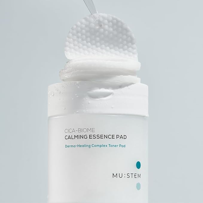 MU: STEM Hydrating, Brightening,Calming Essence Pad. Derma-Healing Complex Hydrogenated lecithin Toner Pads - Radiance Booster, Smooth, Soft, Illuminating Skin 60 Pads 5.75 Oz