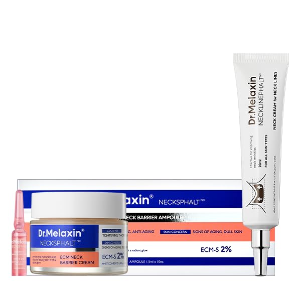 Dr. Melaxin Neck Care Cream Set, Volume Lifting Treatment, Necklinephalt and Necksphalt Formula korean skin care