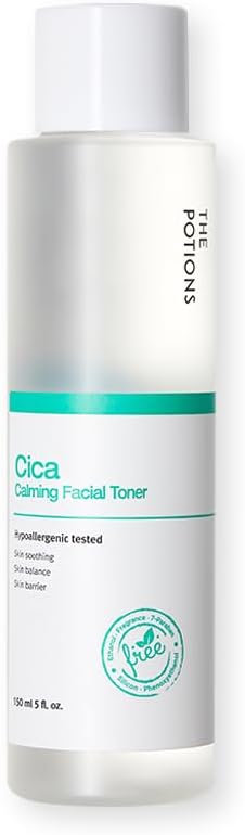 The Potions Centella Asiatica Calming Facial Toner | for Acne Prone Skin, Dry and Sensitive Skin | Sking Soothing, Skin Balance, Skin Barrier | 5 fl. oz, 150 ml | Korean Skin Care
