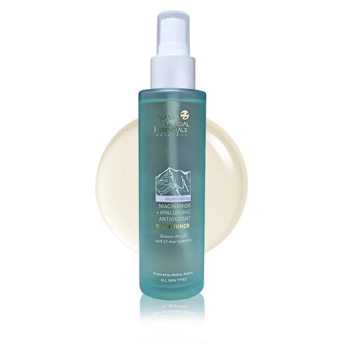 Alaska Glacial Double Cleanse + Glow Hydration Set – Micellar Cleanser + Niacinamide Toner