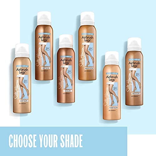 Sally Hansen Airbrush Legs, Spray-On, Medium Glow | Leg Makeup | 4.4 Oz | Pack of 2
