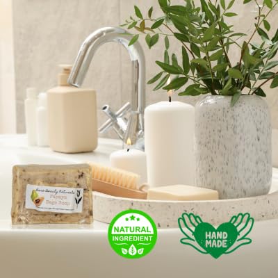 Botanical Fusion: Papaya Sage Handcrafted Soap (Newyork cut 17-18.9 oz, Lrg Lo-Exfol Muslin)