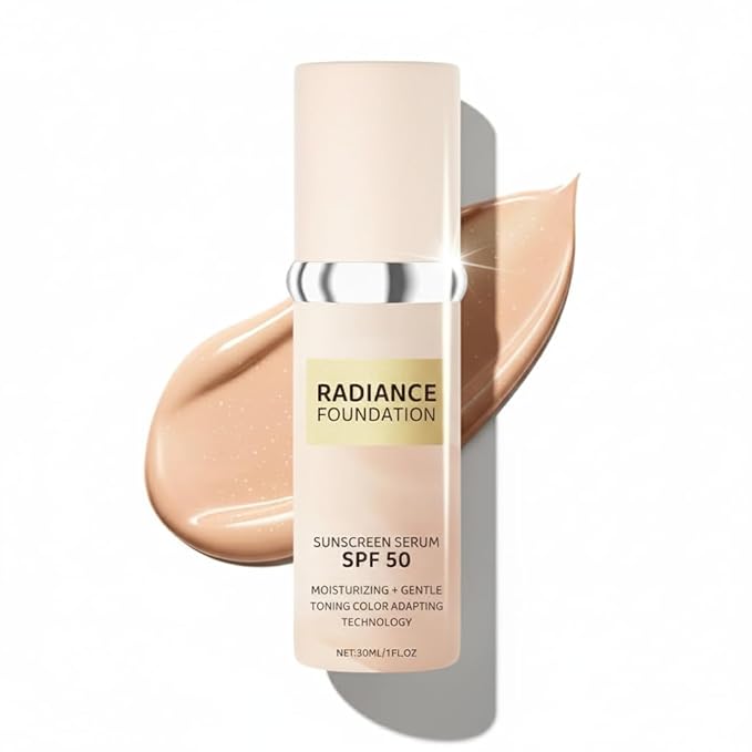 Radiance Sunscreen Foundation | Concealer-Level Full Coverage with a Natural Dewy Finish | Long-lasting, Lightweight & Moisturizing Korean Makeup | 1.0 fl oz, 30ml