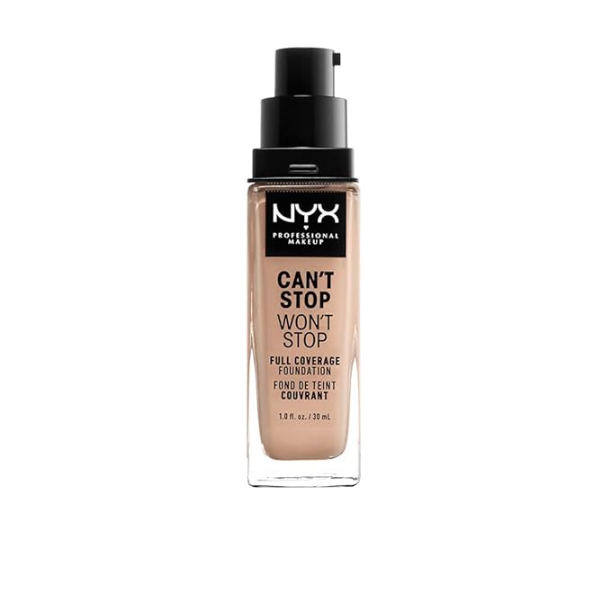 NYX PROFESSIONAL MAKEUP Can't Stop Won't Stop Foundation, 24h Full Coverage Matte Finish - Light
