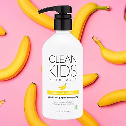 Clean Kids Naturally Conditioner, All-Natural, Gluten-free, Vegan, and Cruelty-free, Paraben-Free, EWG Verified, 16 oz (1 Bottle)