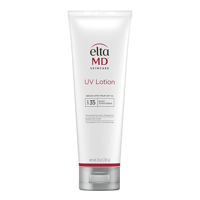 EltaMD UV Lotion Body Sunscreen, SPF 30+ Sunscreen, Body Lotion with SPF Made with Zinc Oxide and Hyaluronic Acid, 8.0 oz Pump