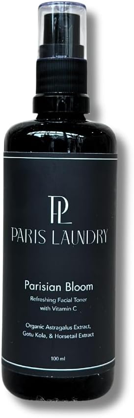 PARIS LAUNDRY Parisian Bloom Refreshing Facial Toner – Vitamin C Toner with MSM, Gotu Kola & Astragalus – Brightens, Hydrates & Evens Skin Tone