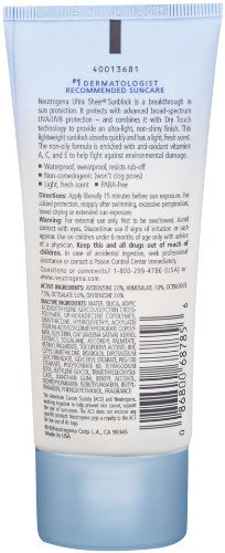 Neutrogena Ultra Sheer Dry-Touch Sunblock, SPF 30, 3 fl oz (88 ml)