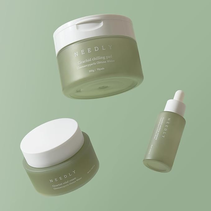 Needly Cicachid Skincare Set (Toner pad + Ampoule + Cream)