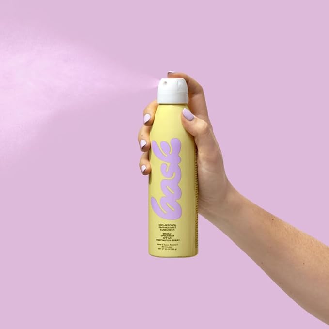 Bask Suncare SPF 50 Sunscreen Spray - Non-Aerosol, Broad Spectrum UVA/UVB Protection, Dermatologist Recommended, Moisturizing, Lightweight & Non-Greasy, 5.5 oz