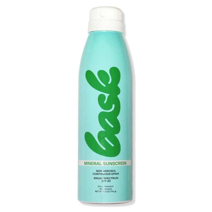 Bask Suncare SPF 30 Mineral Sunscreen Spray - Fragrance Free, Non-Aerosol, Reef Safe, Broad Spectrum UVA/UVB Protection, Dermatologist Recommended, Lightweight & Fast-Absorbing, 5.5 oz
