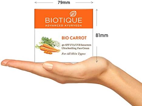 Bio Carrot Face and Body Sun Cream SPF 40 UVA/UVB Sunscreen by Biotique