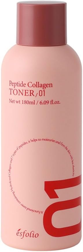 Esfolio Made in Korea Peptide Collagen Toner 6.09 FL OZ – Lightweight Moisturizing Facial Toner - Refreshing, Balancing, and Hydrating Formula for Soft, Smooth, and Supple Skin