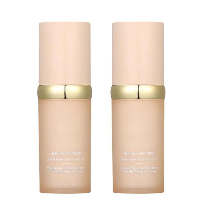 4 in 1 foundation Liquid, Foundation Medium Spectrum, Hydrating Medium full coverage concealer with SPF 50+ Inspired, Longwearing & Waterproof - Korean Makeup (2pcs)