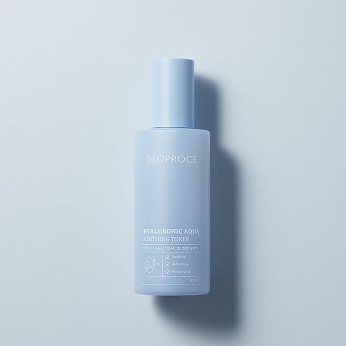 Deoproce Hyaluronic Aqua Soothing Toner 200ml, Korean Skincare, Moisturizing, Skin Soothing, Hyaluronic Acid, Centella Asiatica, Hydrating