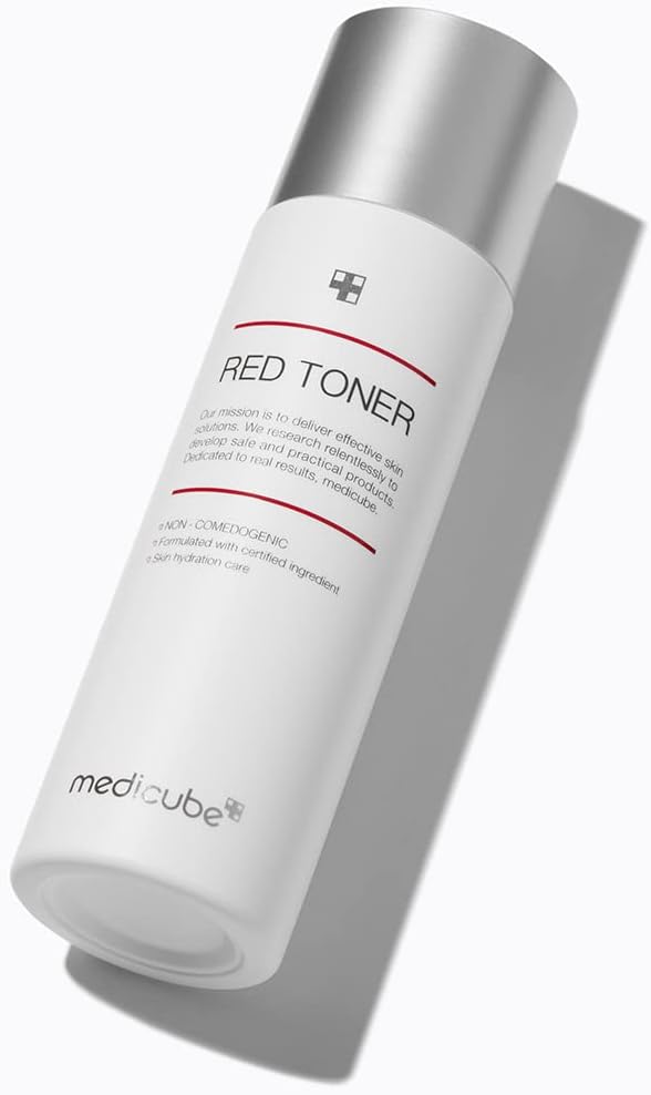 Medicube Red Toner 2.0 || Low-irritating Formula for Acne-Prone Skin | Soothing and Relieving | Formulated with BHA, Niacinamide & Adenosine | Non-comedogenic | Korean Skincare (3.38fl.oz.)