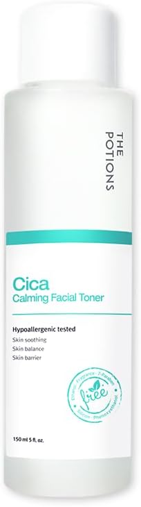 The Potions Centella Asiatica Calming Facial Toner | for Acne Prone Skin, Dry and Sensitive Skin | Sking Soothing, Skin Balance, Skin Barrier | 5 fl. oz, 150 ml | Korean Skin Care
