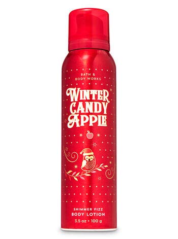 Bath and Body Works - Winter Candy Apple - Shimmer Fizz Body Lotion and Diamond Shimmer Mist - 2 pc Gift Set (Winter 2019)