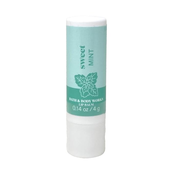 Bath & Body Works Sweet Mint Lip Balm 2 Piece Set with a Natural Oats Sample Soap