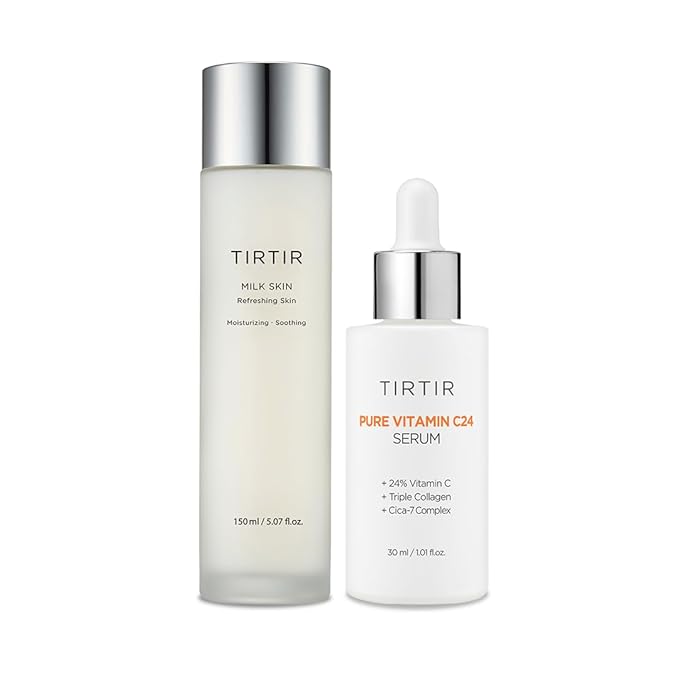 TIRTIR Pure Vitamin C 24% Serum 30ml + Milk Skin Toner 150ml
