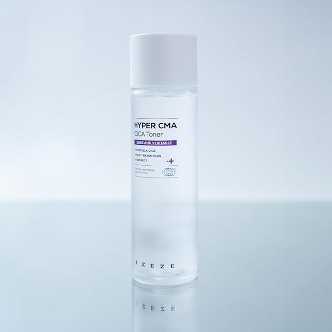 IZEZE Hyper CICA Toner 5.07 fl.oz, 150ml and Hyper CICA Cream 1.69 fl.oz, 50ml Bundle l Low-Irritation Centella CICA Facial Toner, Korean Skin Care for Sensitive Skin, Acne-Prone Skin