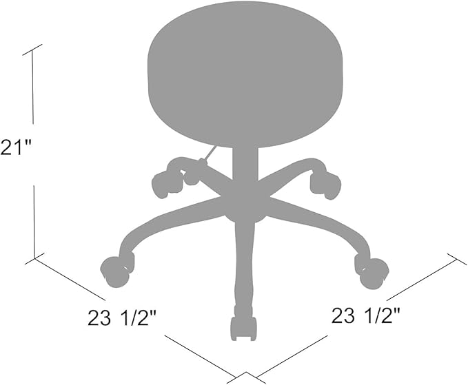 Boss Office Products Antimicrobial Vinyl Medical Spa Stool in Black