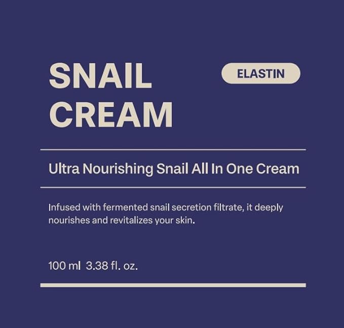 AVCA Snail Mucin Face Cream Moisturizer 100ml(3.38 fl. oz) – Hydrating Anti Aging Korean Skin Care, Helps Improve Elasticity & Fine Lines with HA & Collagen