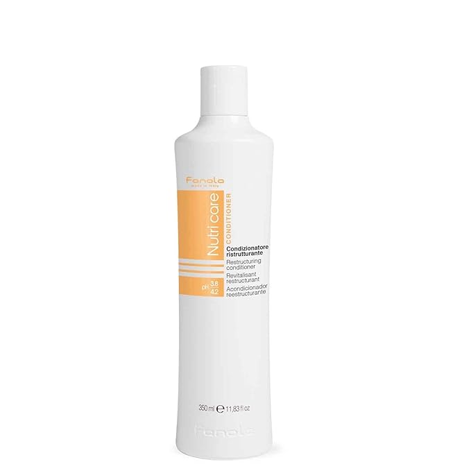Fanola Restructuring Hair Conditioner for Women & Men - Hydrating Conditioner for Dry Hair with Argan & Linseed Oil - Repairing, Nourishing, Anti-Frizz Formula for Damaged Strands (11.83 Fl oz)
