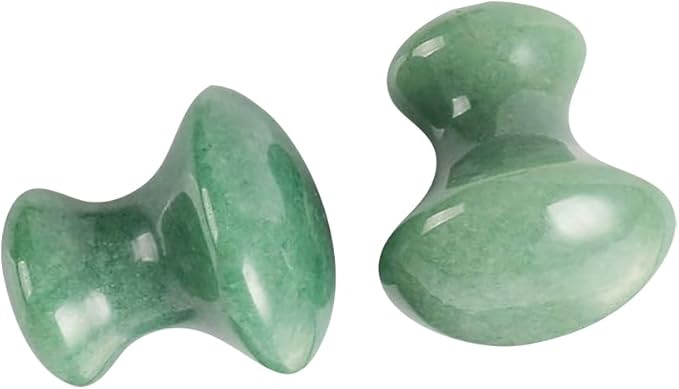 2 Pcs Gua Sha Facial Tools Scraping Massage Board Mushroom Face Jade Stones Beauty Massager Scraper for Skin Caring Spa