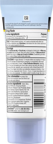Neutrogena Ultra Sheer Dry-Touch Sunscreen For Face & Body, SPF 30 Broad Spectrum UVA/UVB Protection, Lightweight Water Resistant & Non-Greasy, Travel Size Sunscreen, 3 fl. oz (Pack of 3)